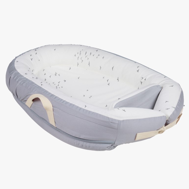 Babynest premium, grey, flying Grå - undefined - 1