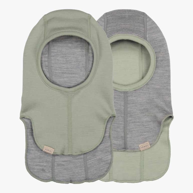 Balaclava i merinoull Grønn - 11009617-MistyGreen-41-Std - 1