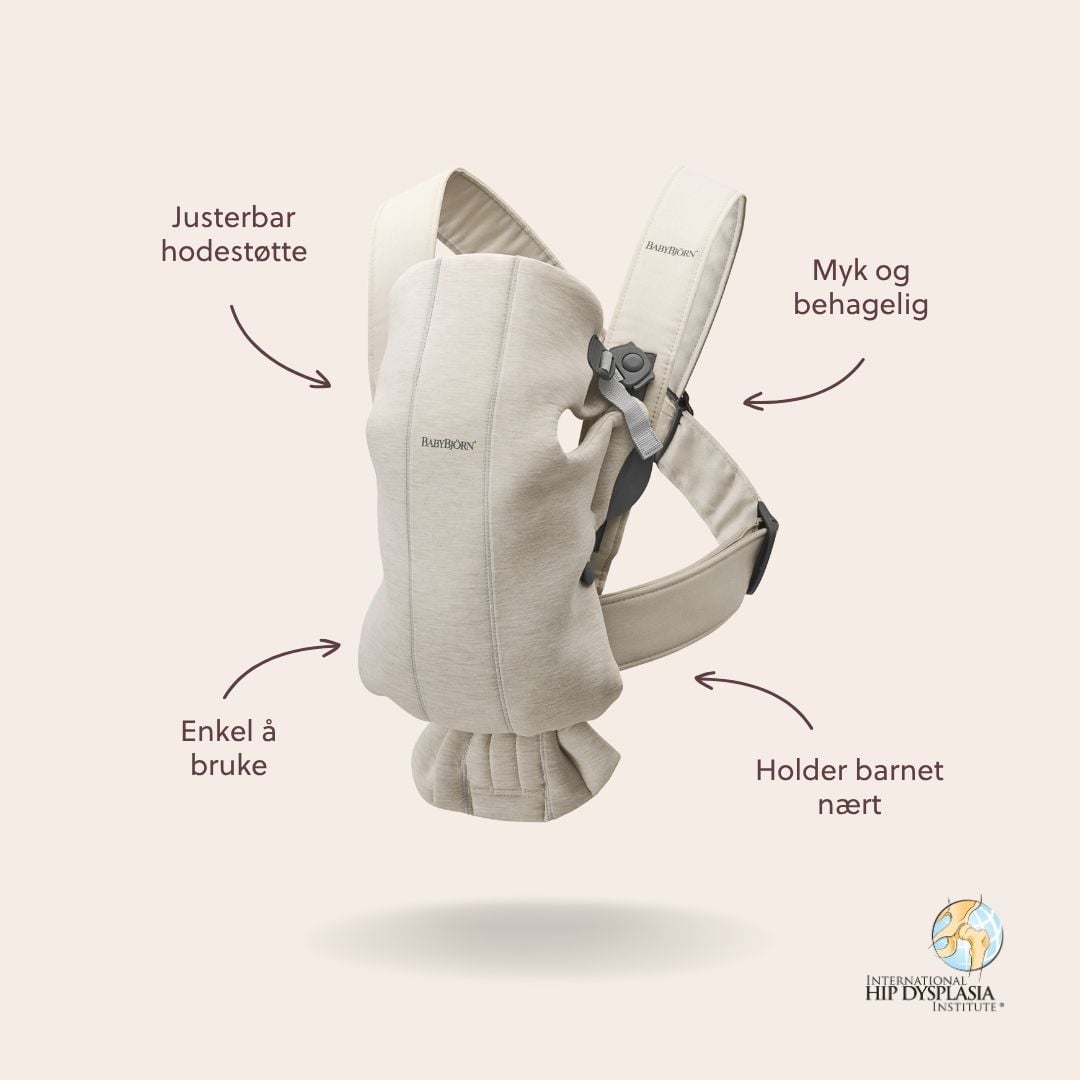 BabyBjörn Mini Bæresele 3D Jersey, Lysebeige