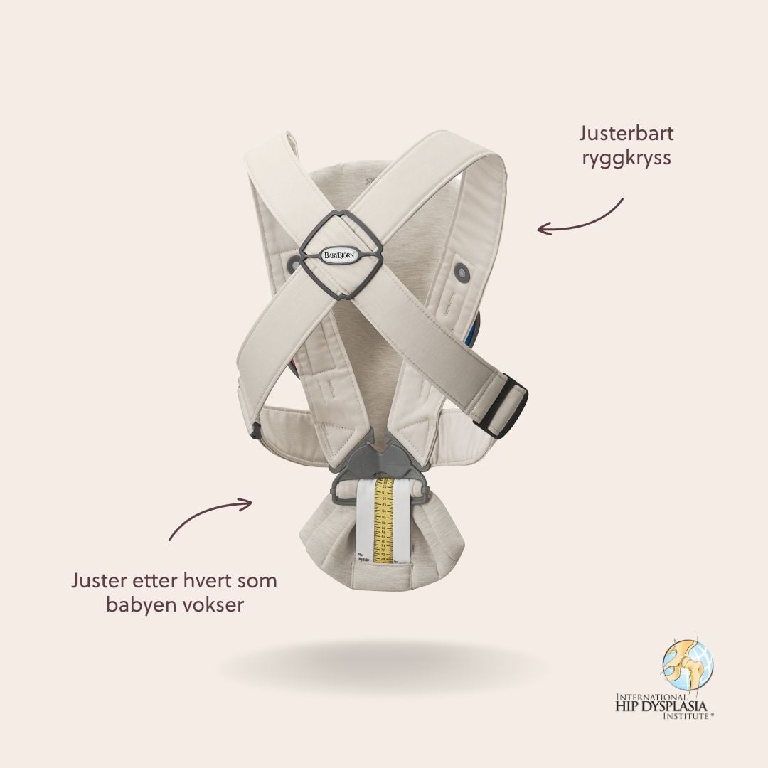 BabyBjörn Mini Bæresele 3D Jersey, Lysebeige