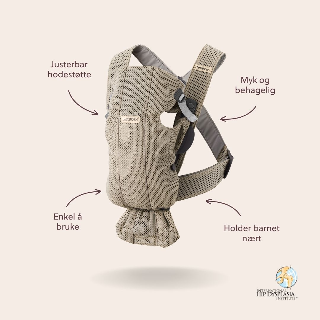 BabyBjörn Bæresele Mini 3D Mesh, Grey Greige