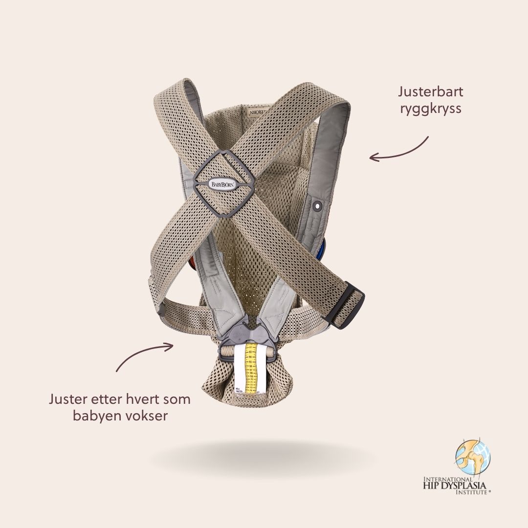 BabyBjörn Bæresele Mini 3D Mesh, Grey Greige