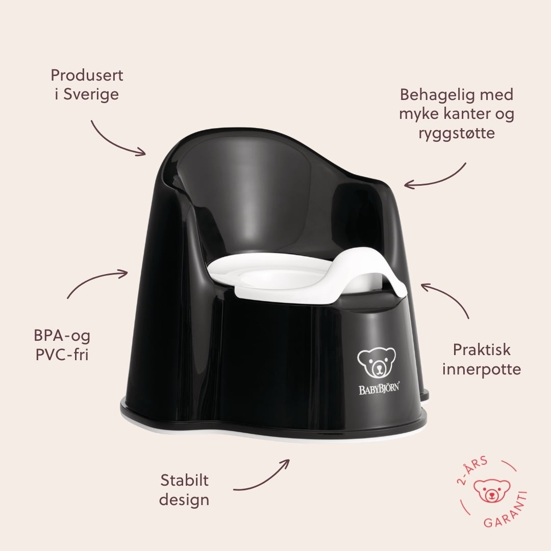 Pottestol, black