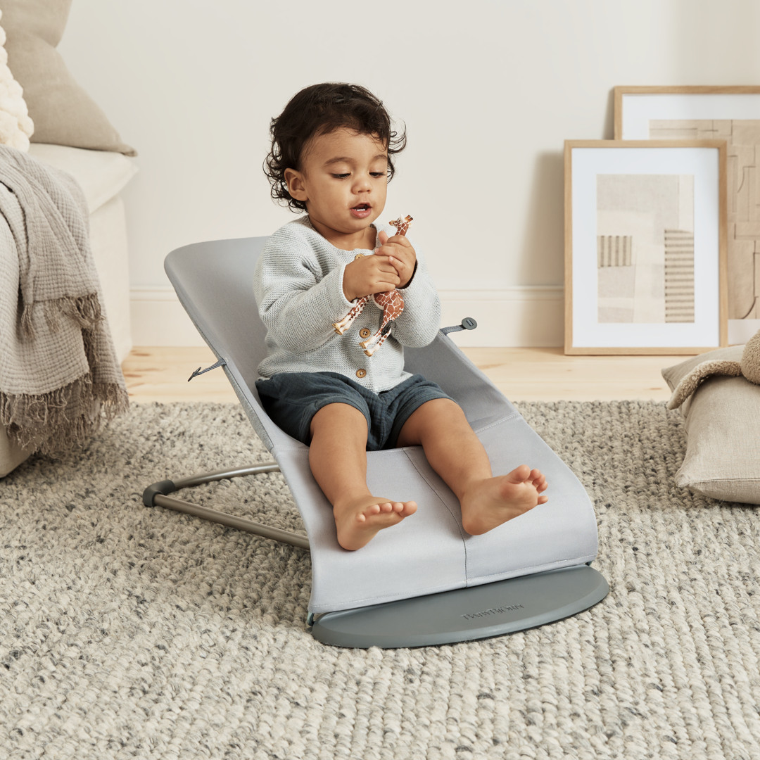 BabyBjörn Bliss Vippestol 3D Jersey, Lysegrå