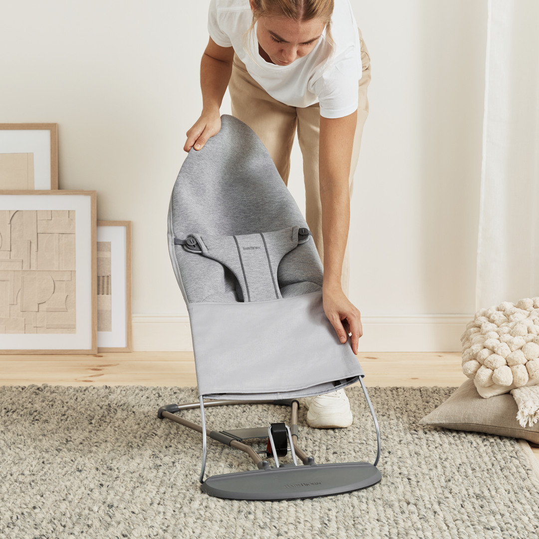 BabyBjörn Bliss Vippestol 3D Jersey, Lysegrå