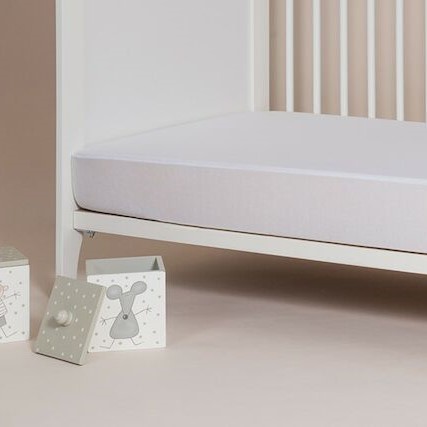 Jersey 2-i-1 laken, white