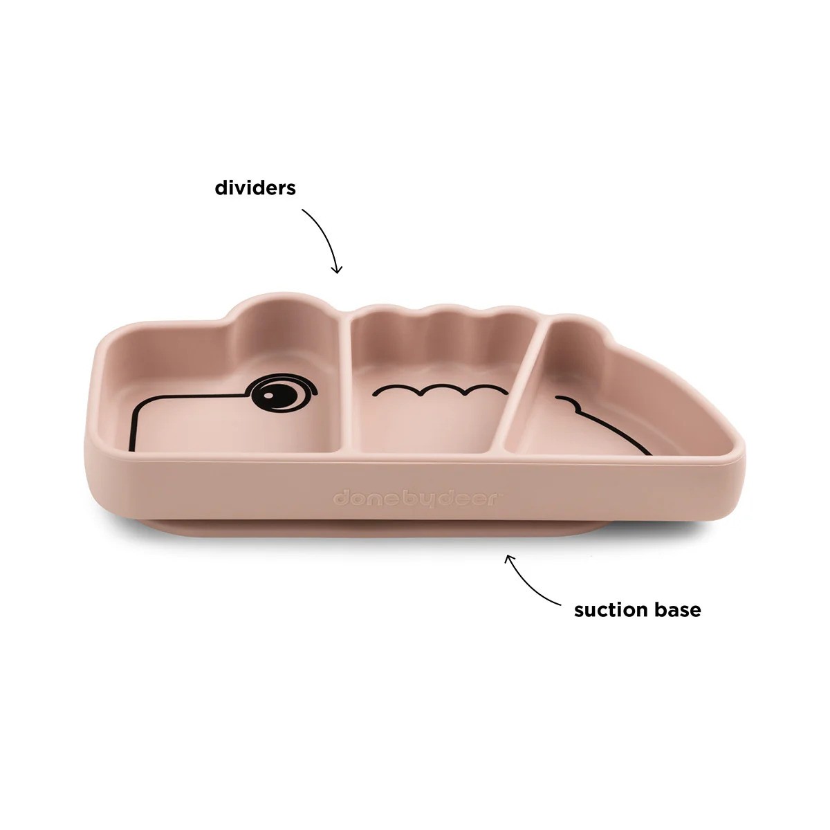 Croco stick & stay snacktallerken, powder, croco