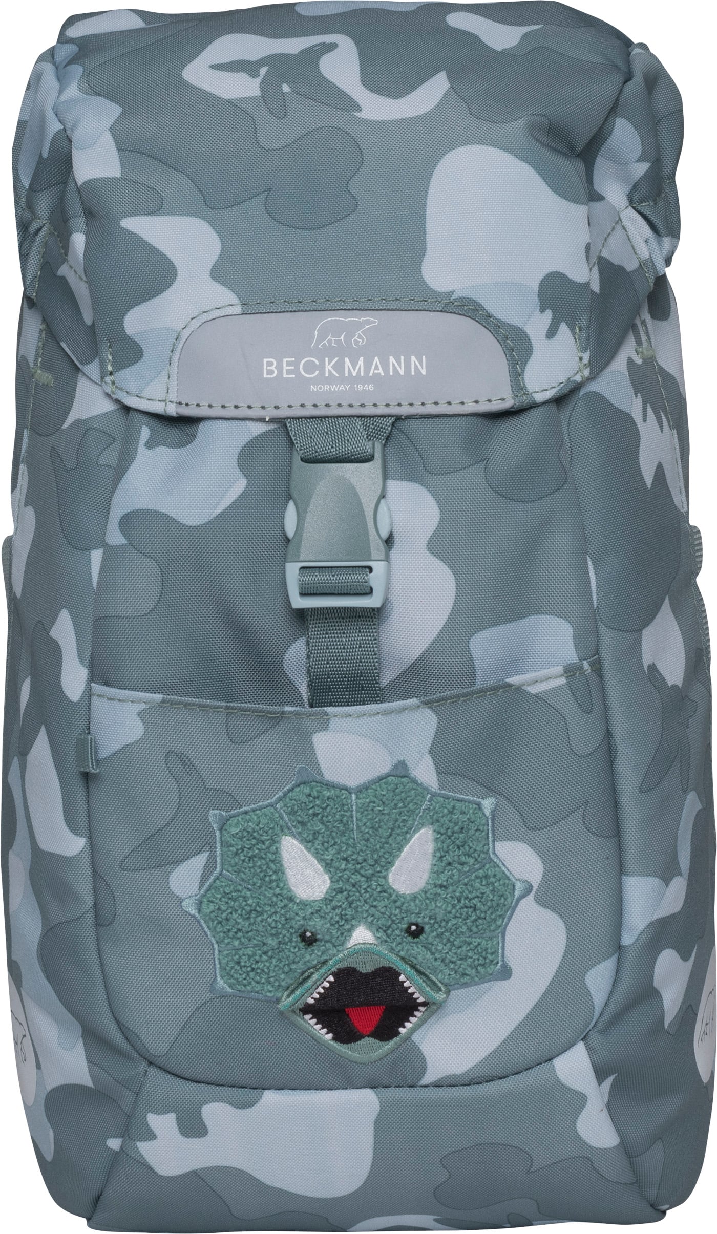 Barnehagesekk 12 l, green, dinosaur