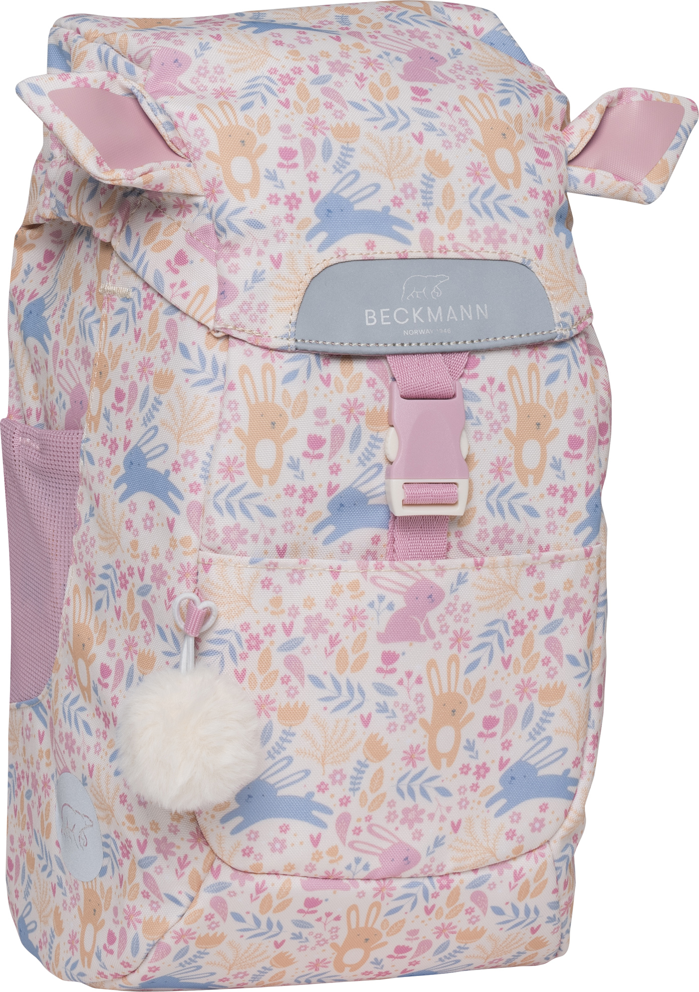 Barnehagesekk 12 l, pink, bunny