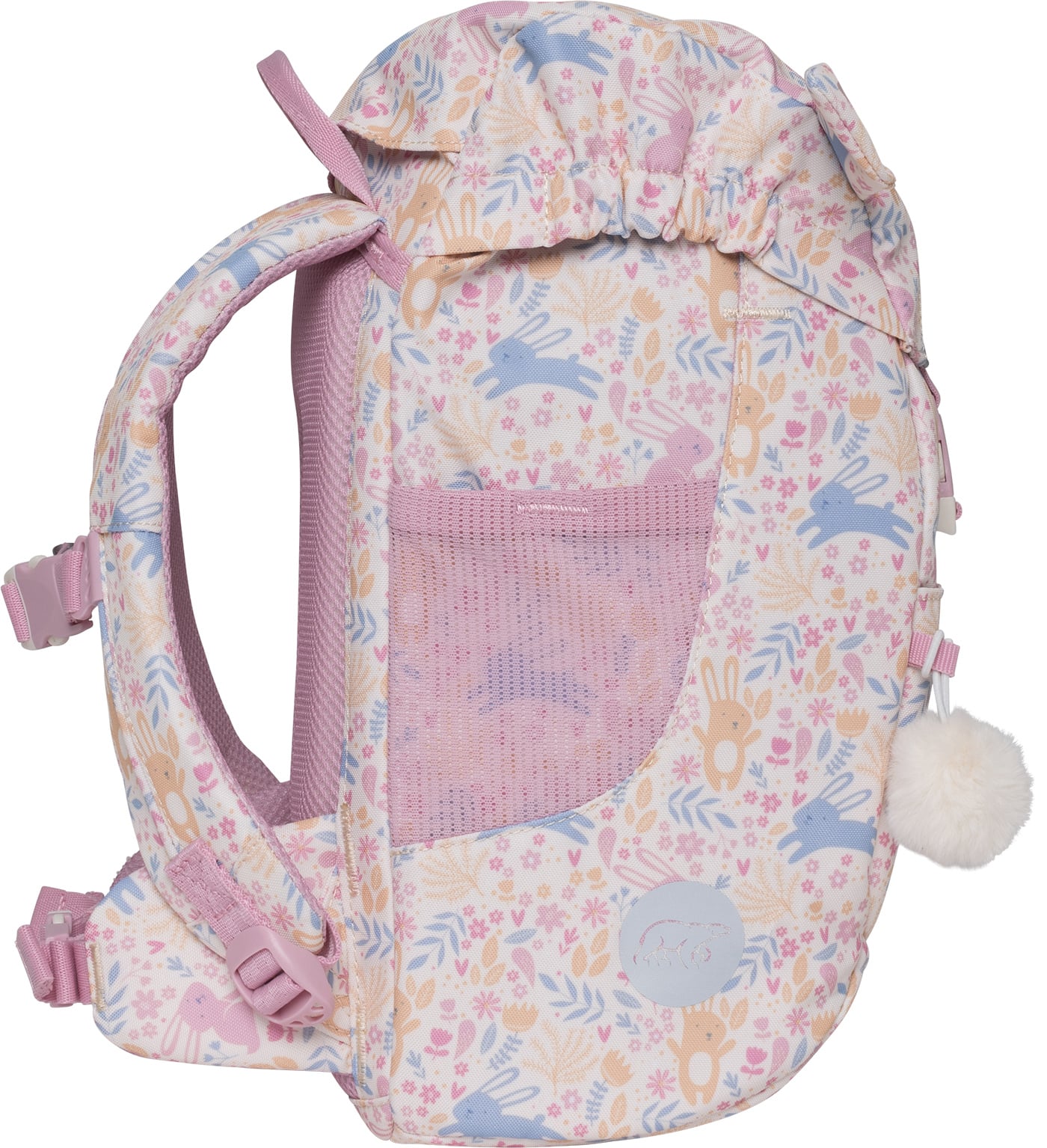 Barnehagesekk 12 l, pink, bunny