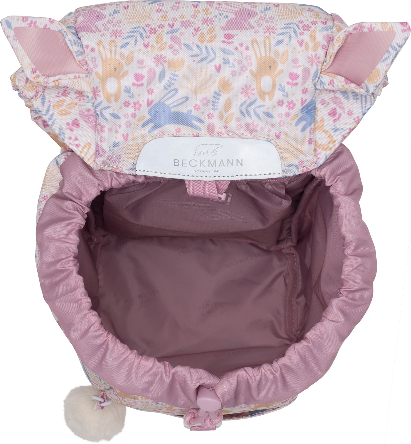 Barnehagesekk 12 l, pink, bunny