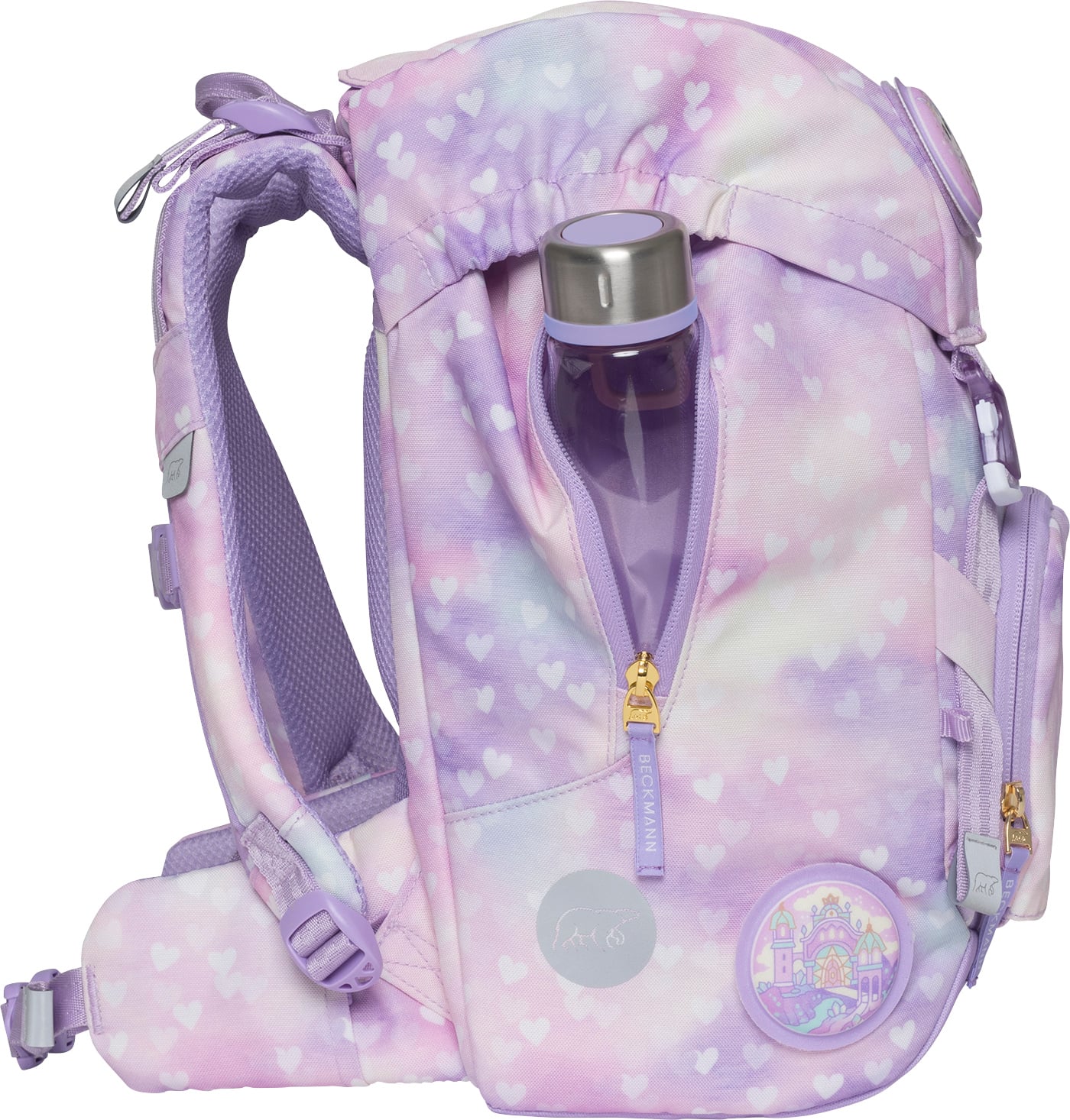 Beckmann 1. klassesekk 22 L, purple, unicornprincesspurple
