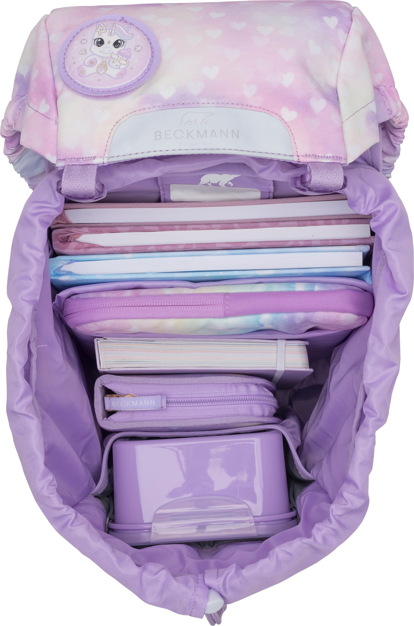 Beckmann 1. klassesekk 22 L, purple, unicornprincesspurple