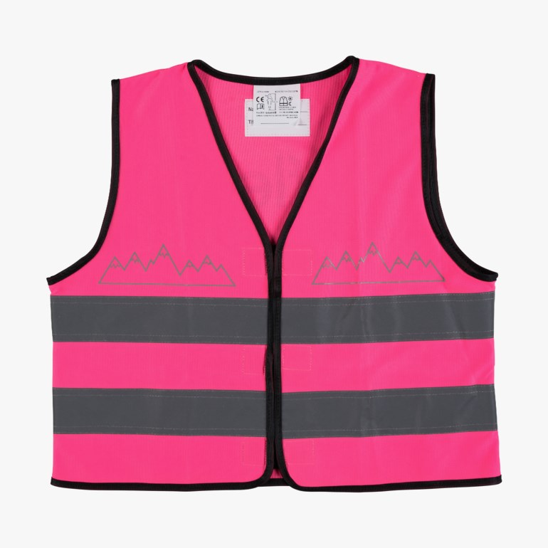 Refleksvest m/borrelås Rosa - undefined - 1