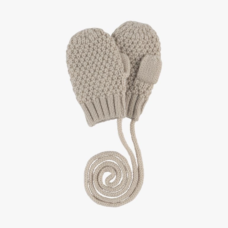 Bukken strikket ullvotter Beige - undefined - 1