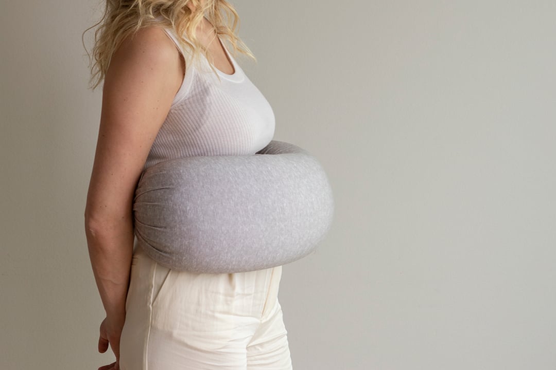 bbhugme ammepute – ergonomisk støtte, greymelange