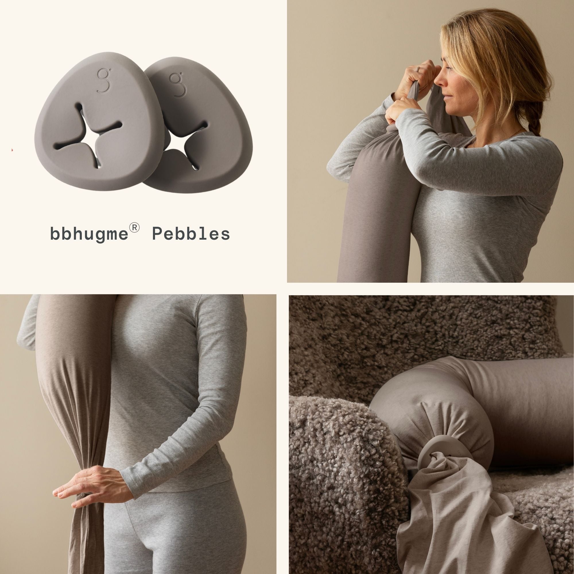 bbhugme ammepute – ergonomisk støtte, hazelbrown