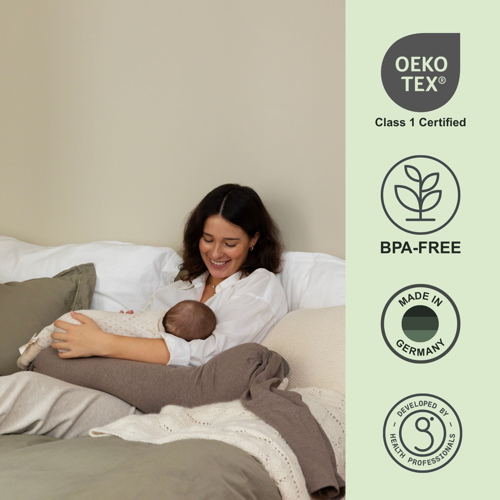bbhugme ammepute – ergonomisk støtte, hazelbrown