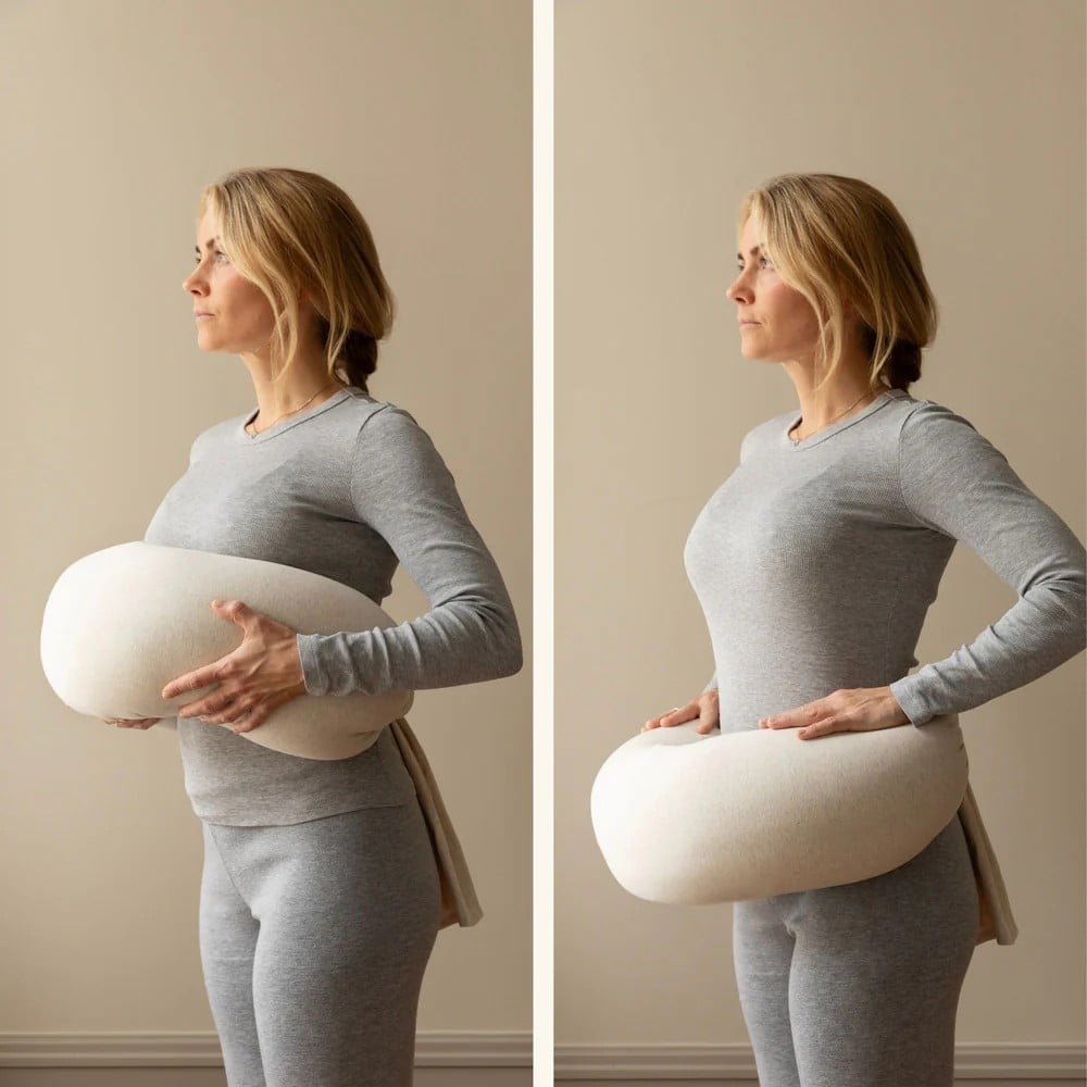 bbhugme ammepute – ergonomisk støtte, softwhite