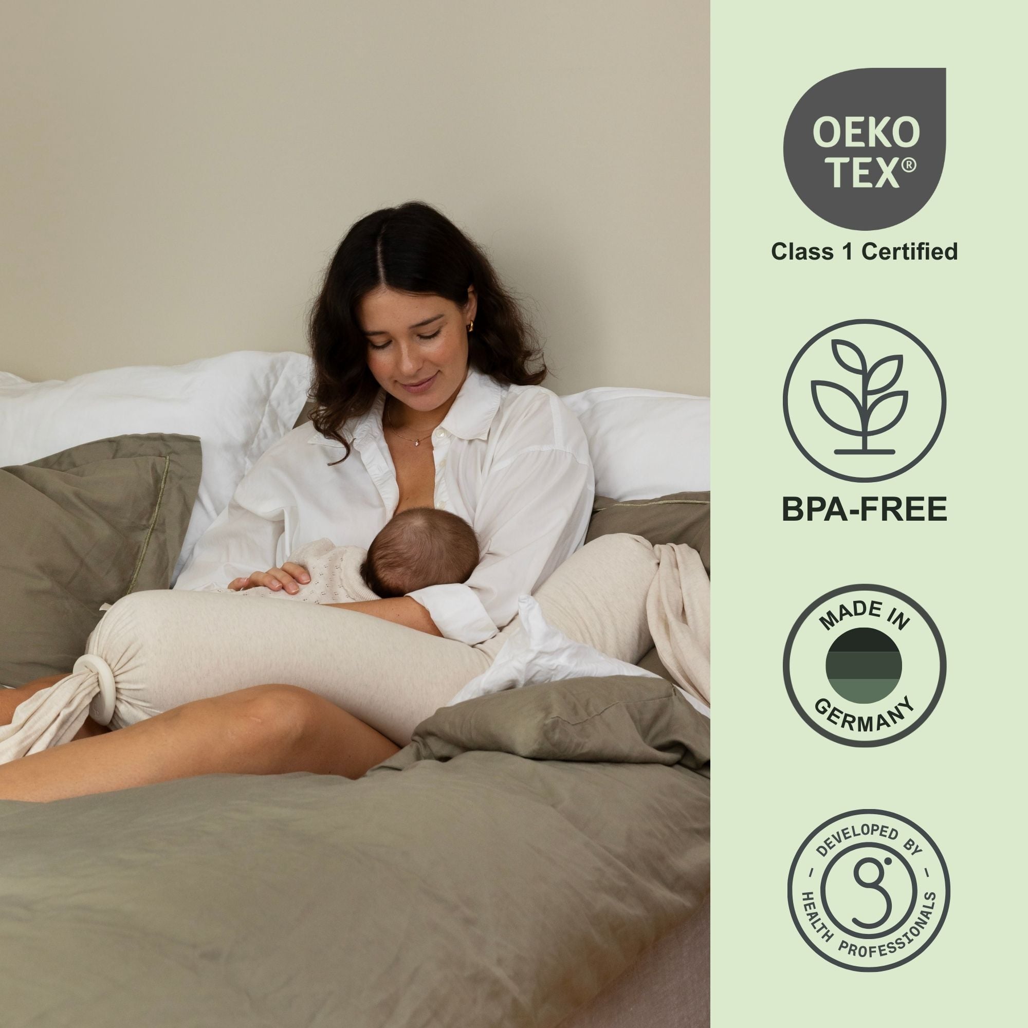 bbhugme ammepute – ergonomisk støtte, softwhite