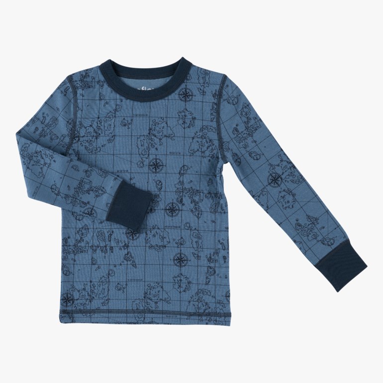 Snøfall genser ull/bomull Blå - undefined - 1