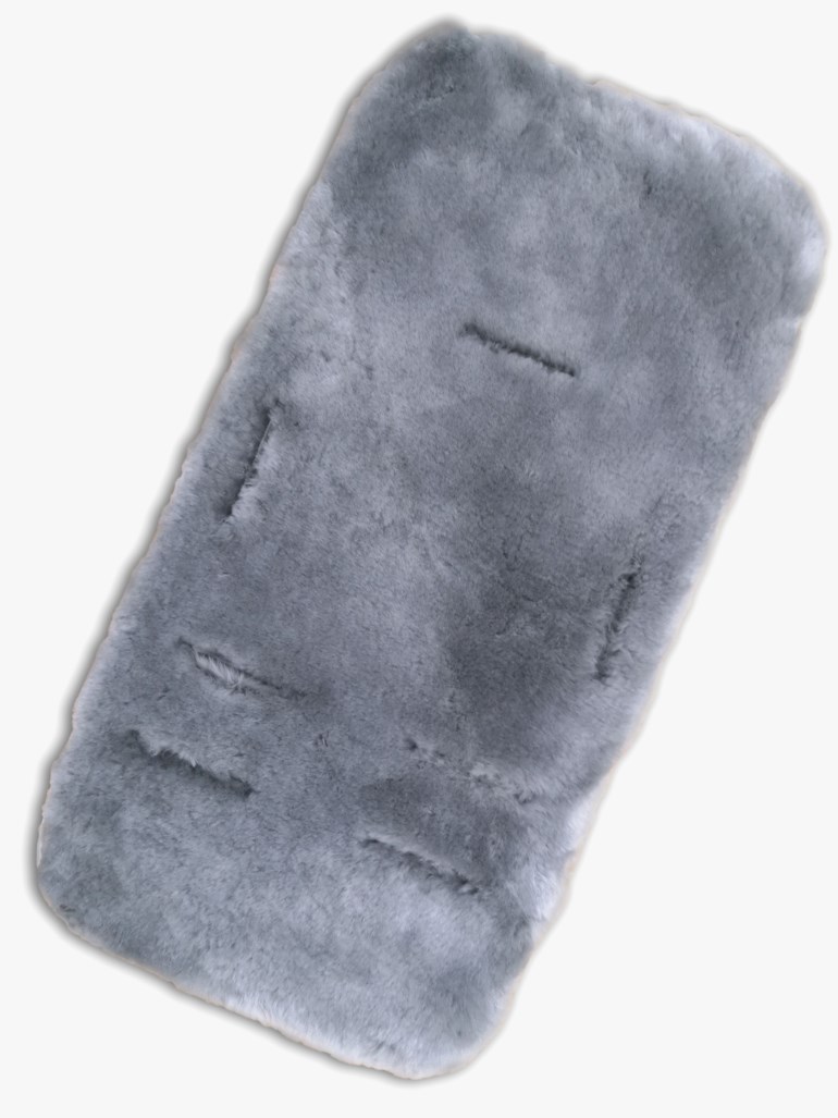 Vilje lammeskinn for 5-punkt sele Grå - 11011733-Grey-40x73cm - 1