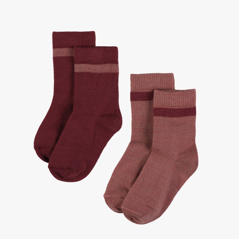 Eventyrskogen ullsokk 2pk Rosa - undefined - 1