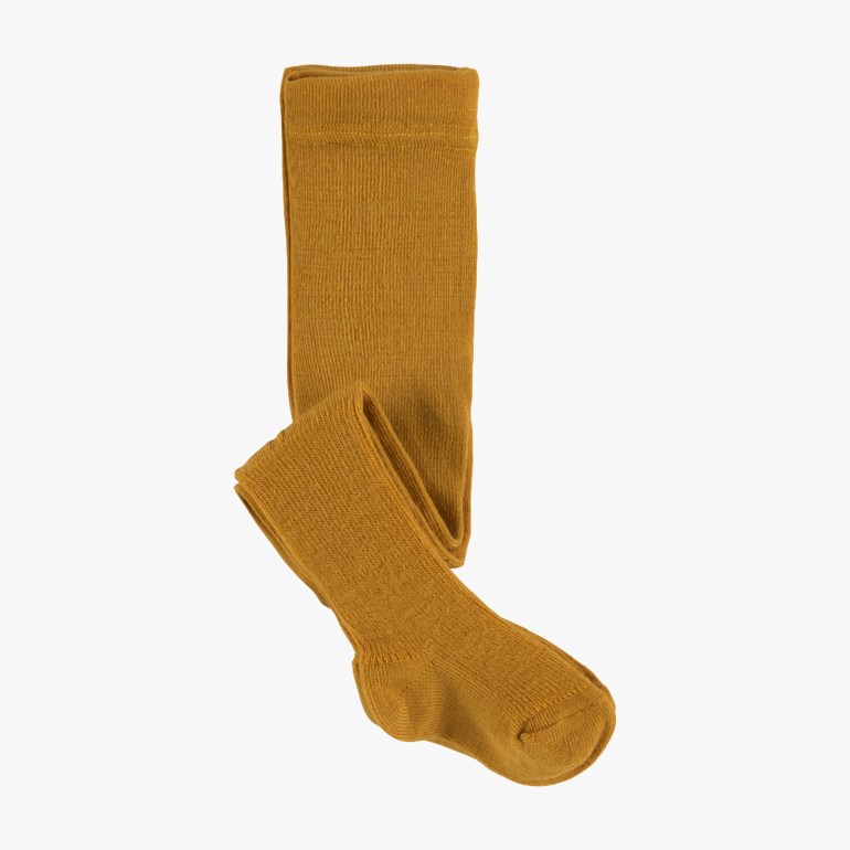 Baby ullstrømpebukse ribb Gul - undefined - 1