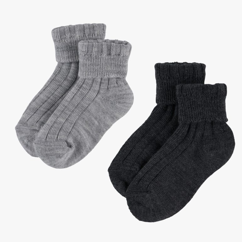Kikut babyullsokk 2pk Grå - undefined - 1