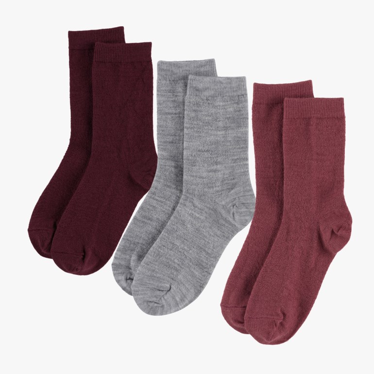 Kanadaskogen ullsokk 3pk Rosa - undefined - 1