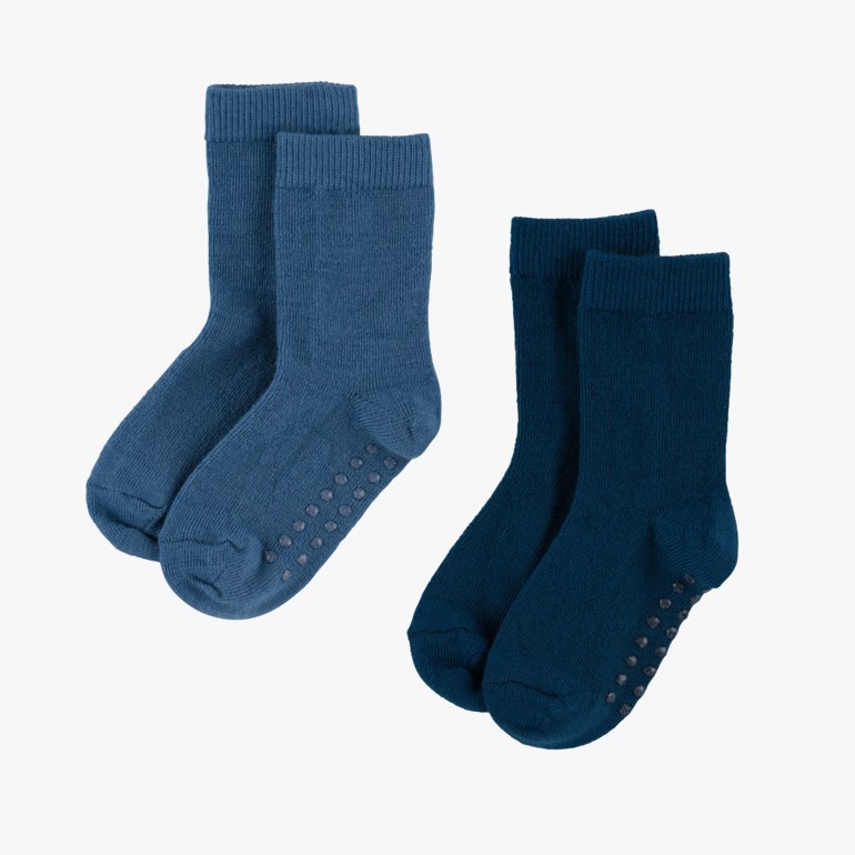 Harestua ullsokk antiskli 2pk Blå - undefined - 1