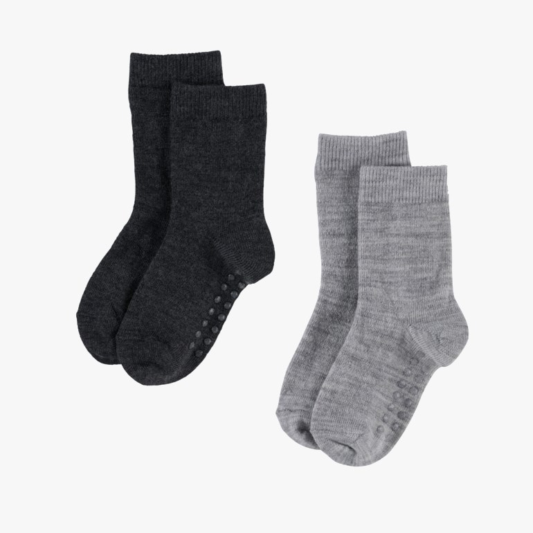 Harestua ullsokk antiskli 2pk Grå - undefined - 1