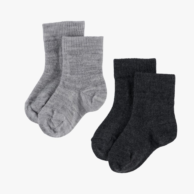 Valldal baby ullsokk 2pk Grå - undefined - 1