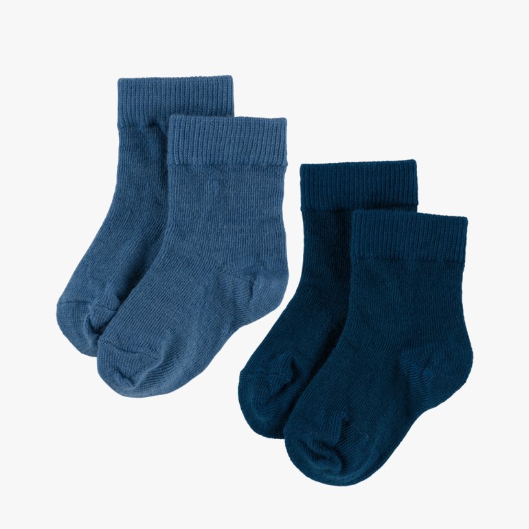 Valldal baby ullsokk 2pk Blå - undefined - 1