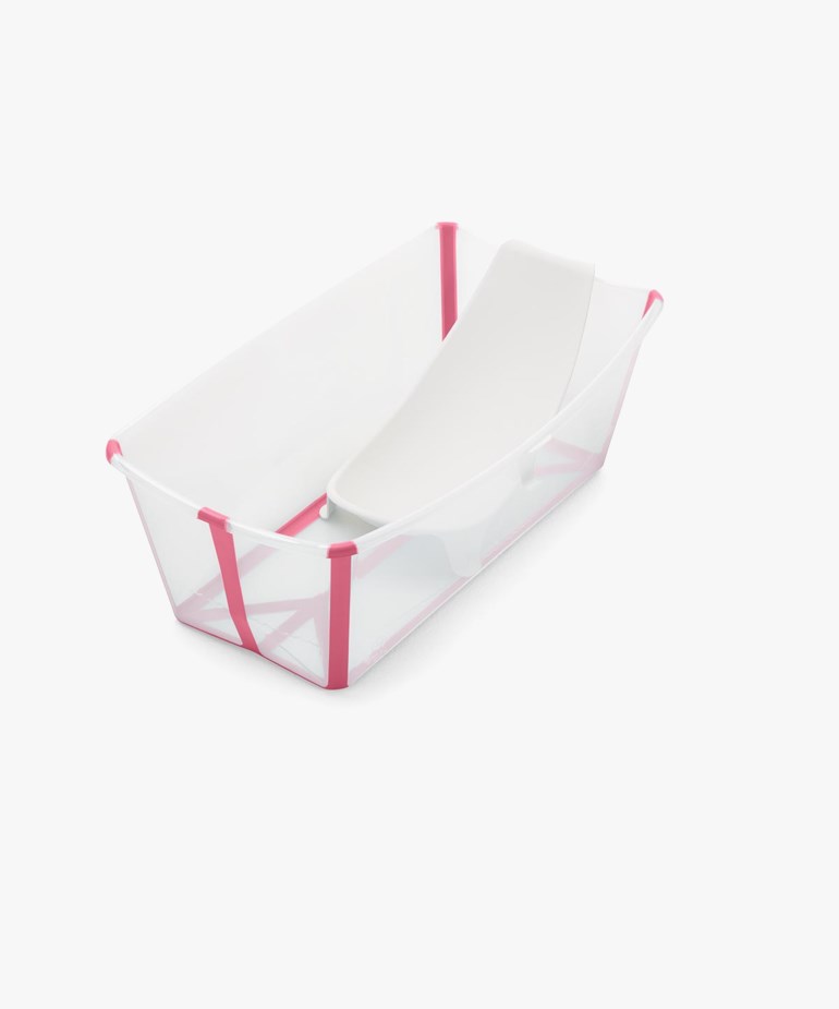 Flexi Bath inkl nyfødtstøtte, transparentpink Transparent - undefined - 1