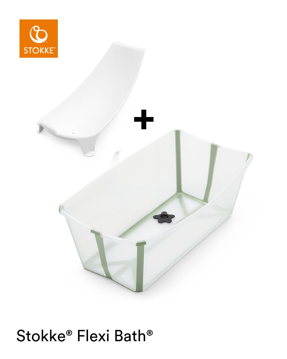 Stokke, Flexi Bath Badekar Bundle, Transparent Green