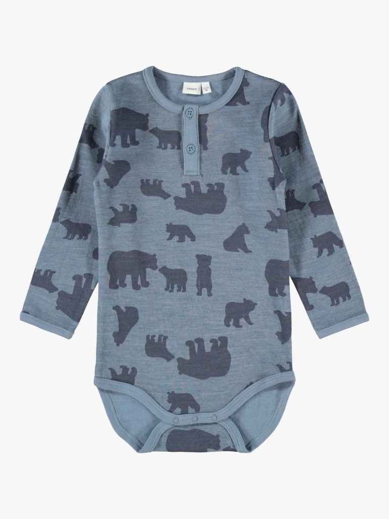 Wuppo ull/bomull body Blå - undefined - 1