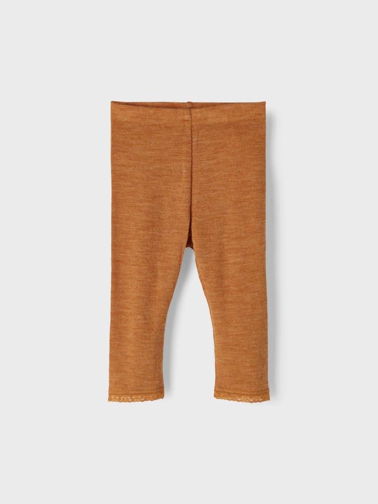 Wang ull leggings med blonder, brownsuga Brun - undefined - 1