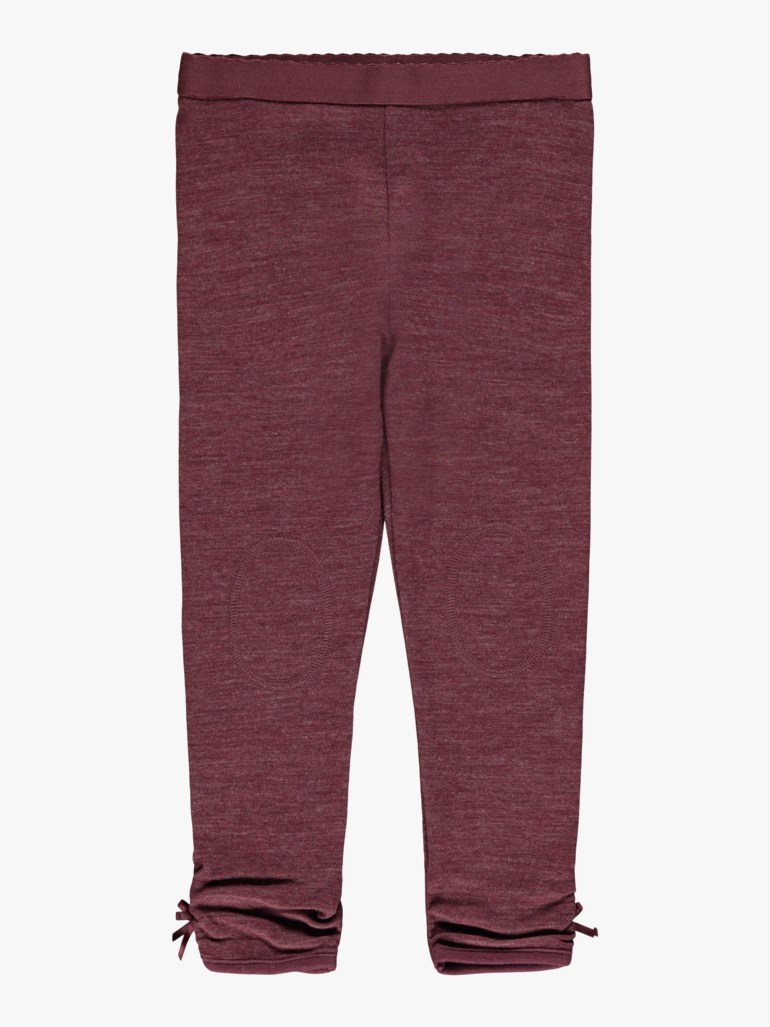 Wupsus ull/bomull leggings, redmahoga Rød - undefined - 1