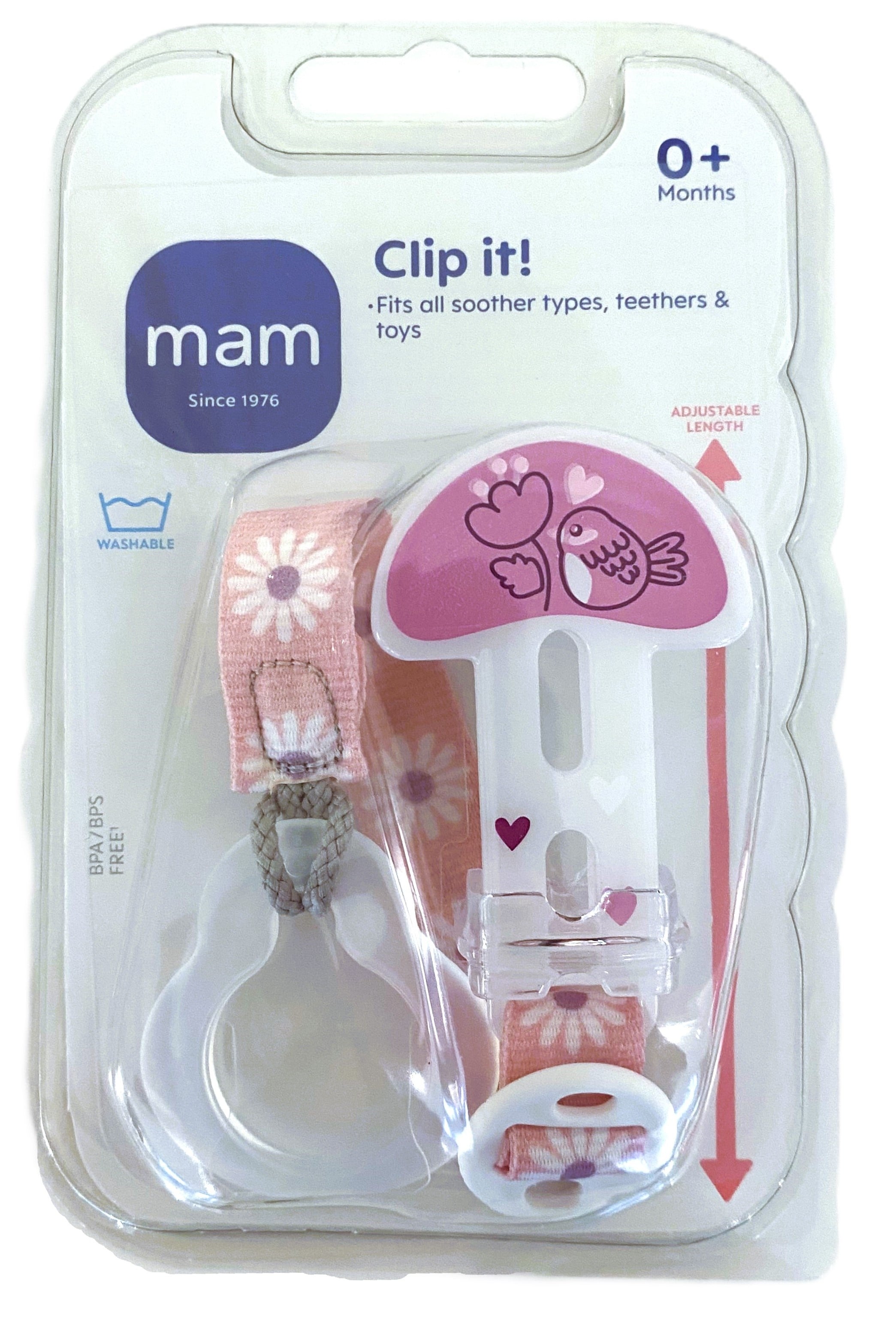 MAM smokkeholder Clip It!, pink