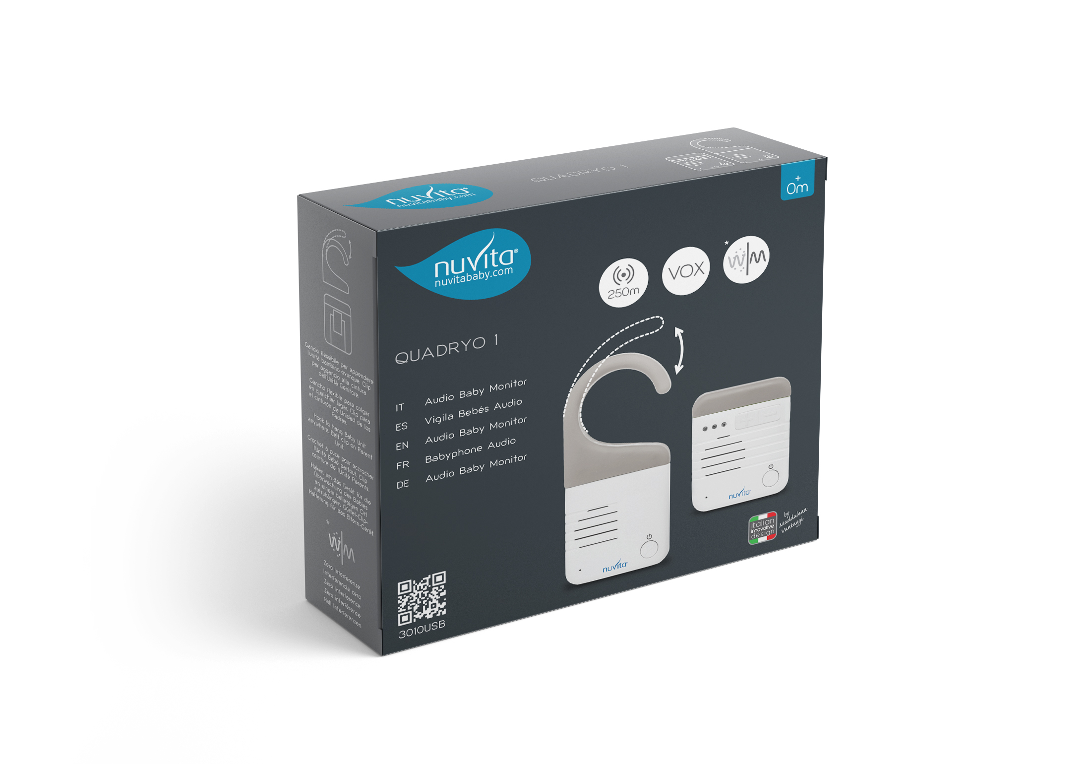 3010 Quadryo babycall, whitegrey