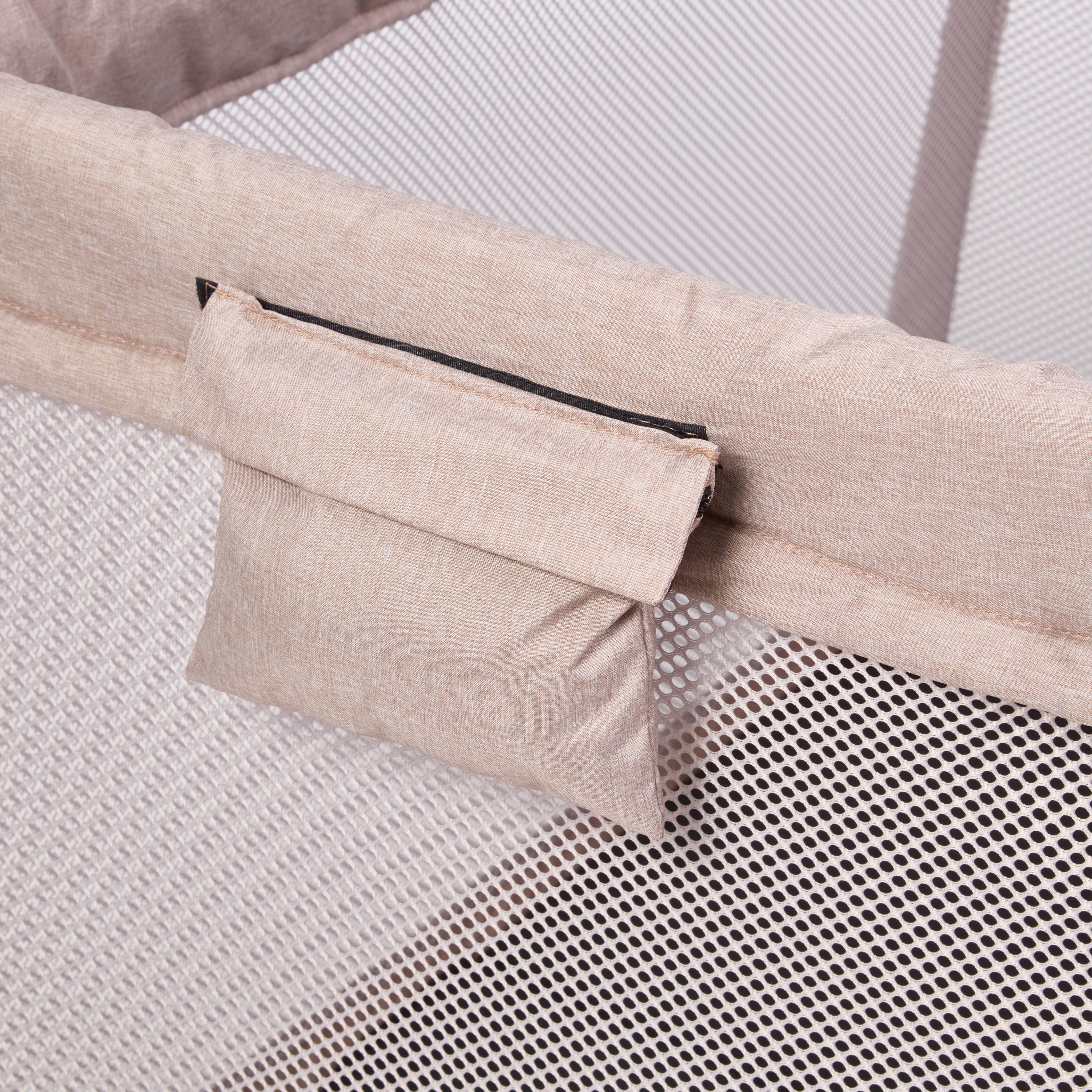 Saga reiseseng med madrass, beige