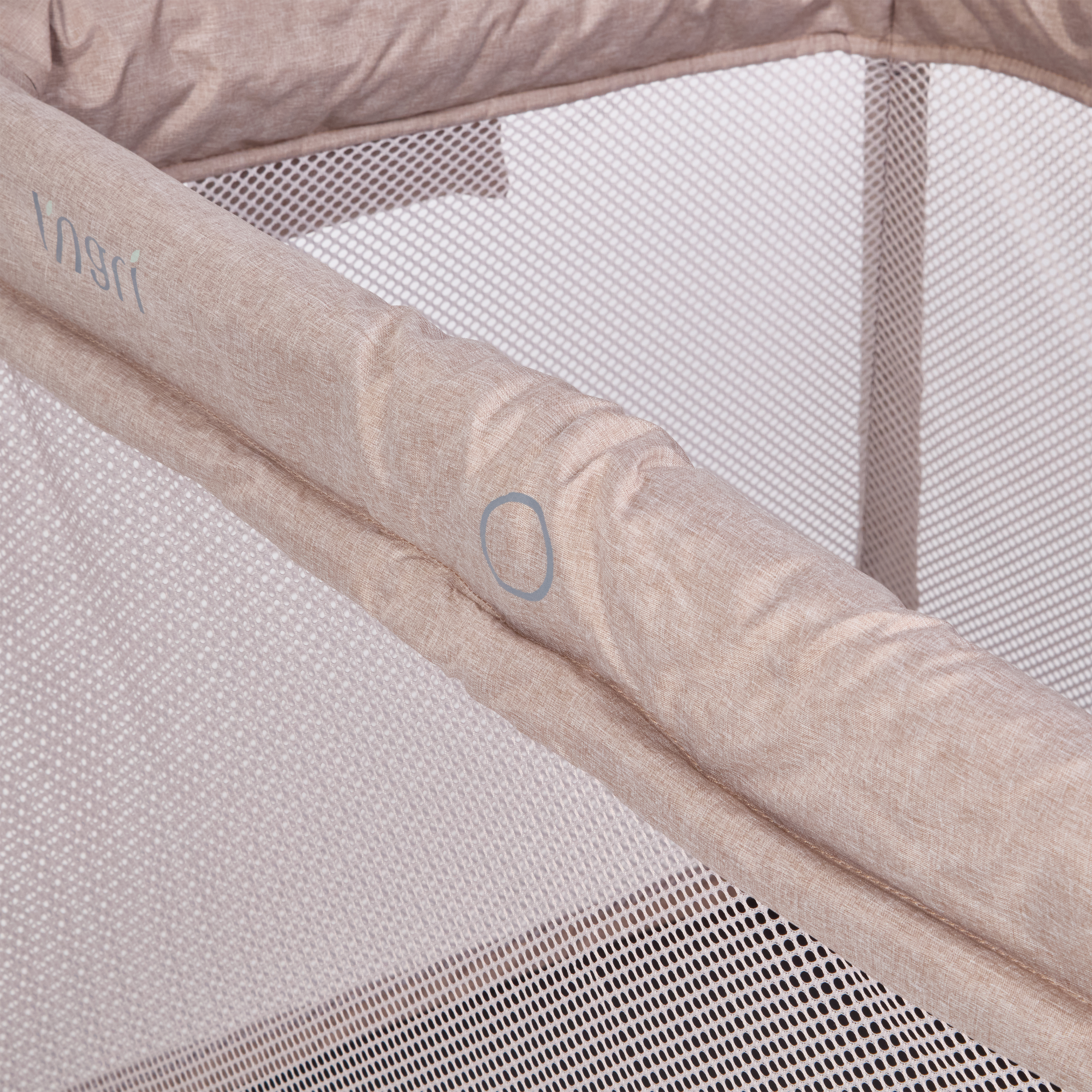 Saga reiseseng med madrass, beige