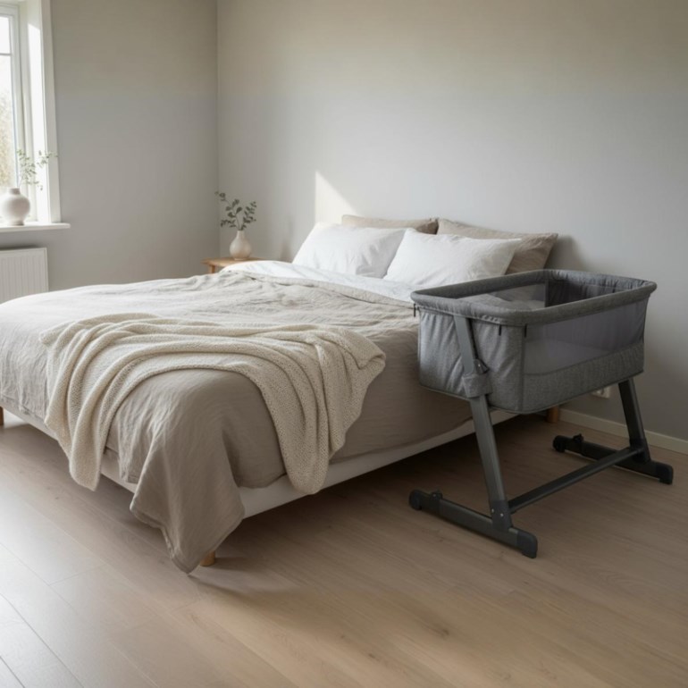 Tova bedside crib Grå - 11013835-grey-90x55cm - 1