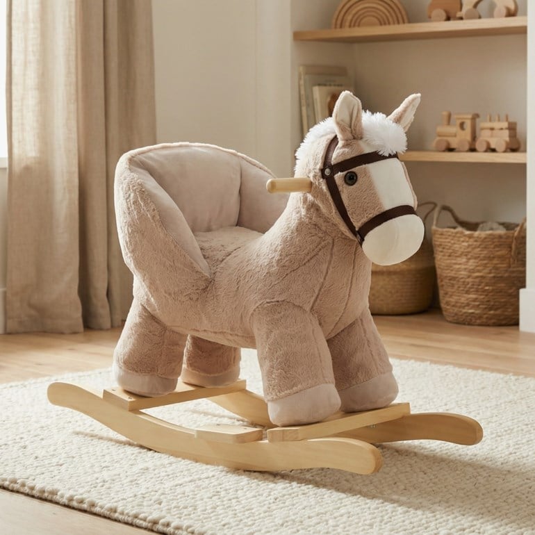 Gyngedyr Beige - 11013935-Hest-6+ mnd - 1