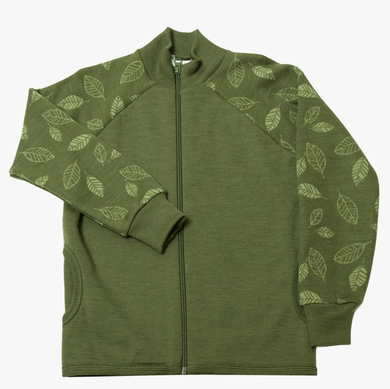 Cardigan i ull, green Grønn - undefined - 1