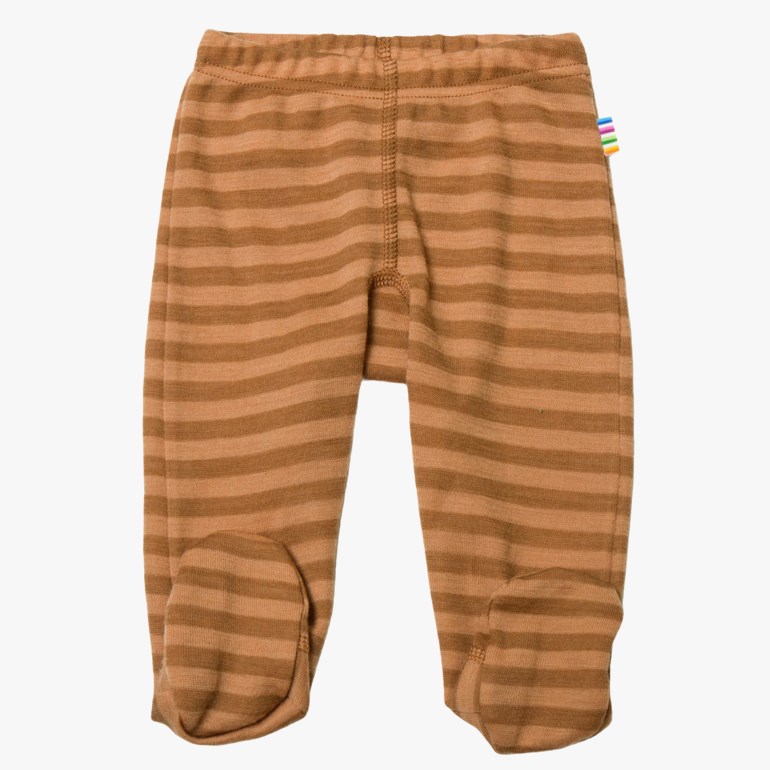 Leggings ull m/fot striper Brun - undefined - 1