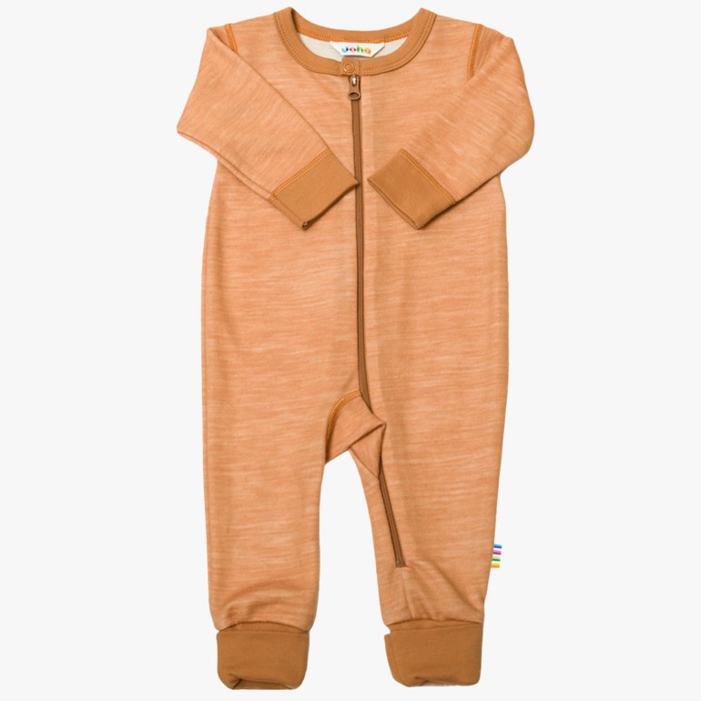 Heldrakt ull/bambus ensfarget Brun - undefined - 1