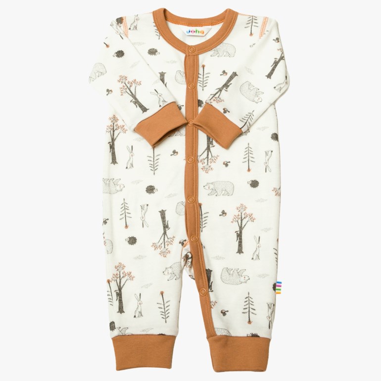 Heldress ull/bambus print Brun - undefined - 1
