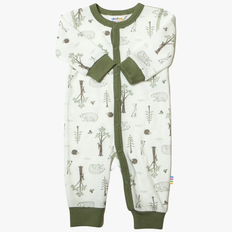 Heldress ull/bambus print Grønn - undefined - 1